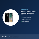 Compatibility – iPhone X 2in1 White Screen Protector