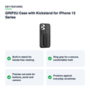 Key features – GRIP2U Case with Kickstand for iPhone 12 Series
