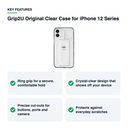 Key features – Grip2U Original Clear Case for iPhone 12 Series