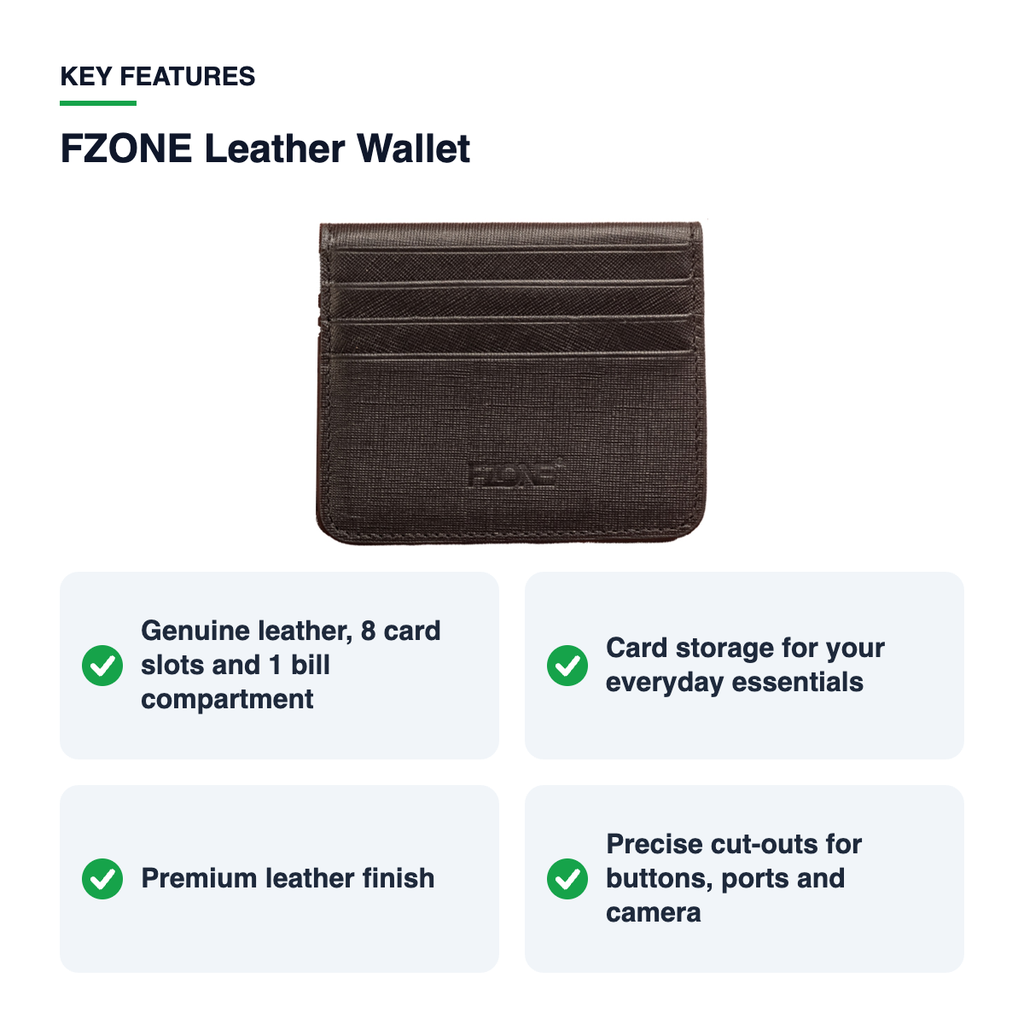 Key features – FZONE Leather Wallet