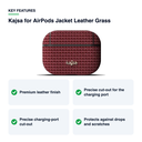 Key features – Kajsa for AirPods Jacket Leather Grass