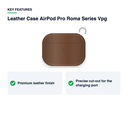 Key features – Leather Case AirPod Pro Roma Series Vpg