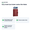 Key features – Kavy Credit Card Holder Leather Slim Wallet