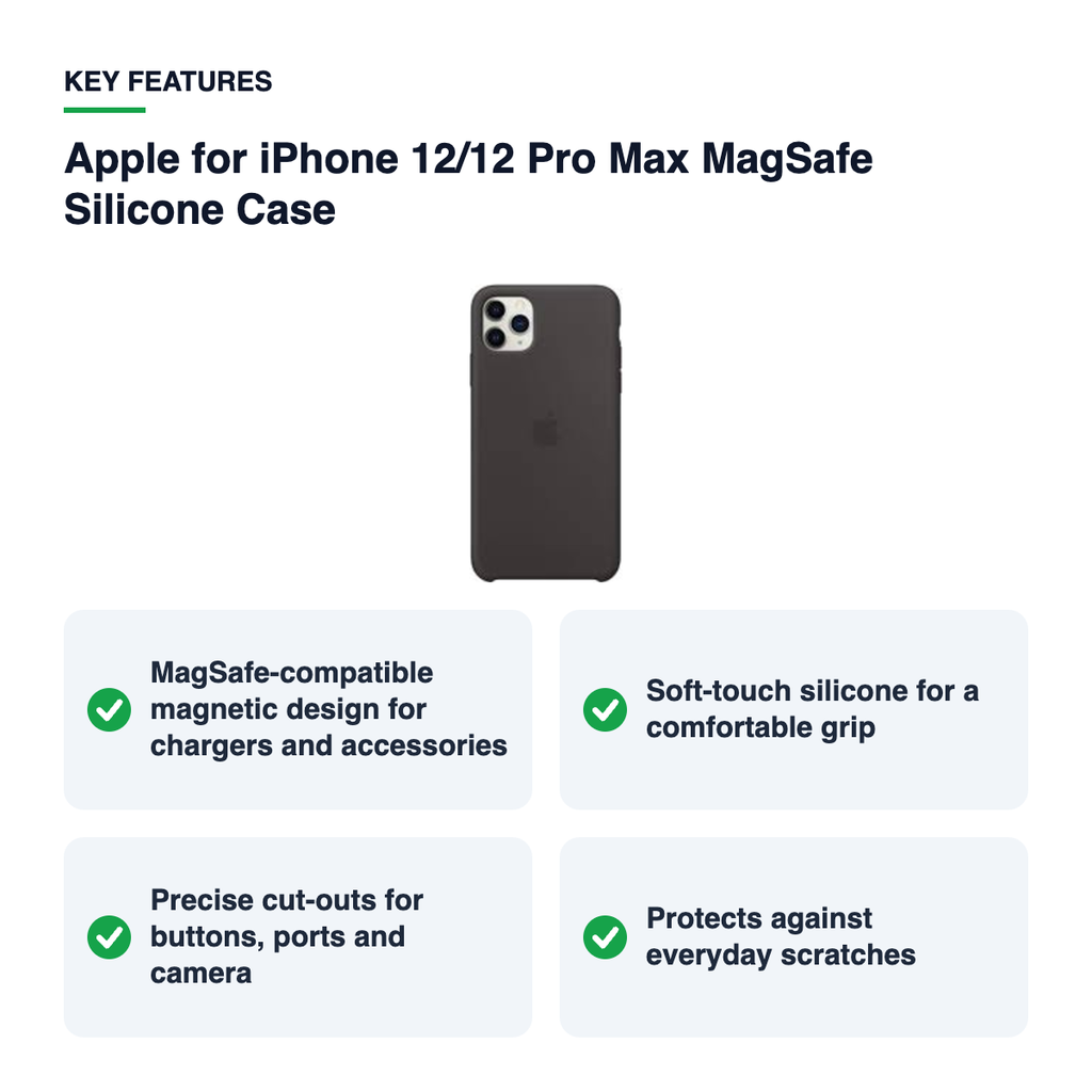 Key features – Apple for iPhone 12/12 Pro Max MagSafe Silicone Case