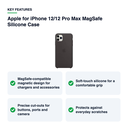 Key features – Apple for iPhone 12/12 Pro Max MagSafe Silicone Case