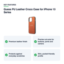 Key features – Guess PU Leather Croco Case for iPhone 13 Series