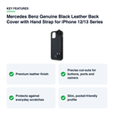 Key features – Mercedes Benz Genuine Black Leather Back Cover with Hand Strap for iPhone 12/13 