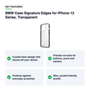 Key features – BMW Case Signature Edges for iPhone 13 Series, Transparent
