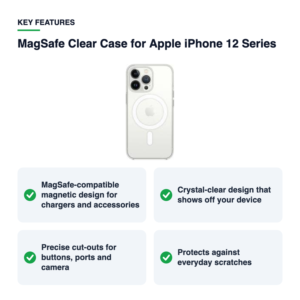 Key features – MagSafe Clear Case for Apple iPhone 12 Series