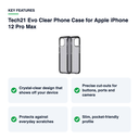 Key features – Tech21 Evo Clear Phone Case for Apple iPhone 12 Pro Max