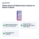 Key features – Liberty Guard 2.5D Matte Screen Protector for iPhone 14 Series