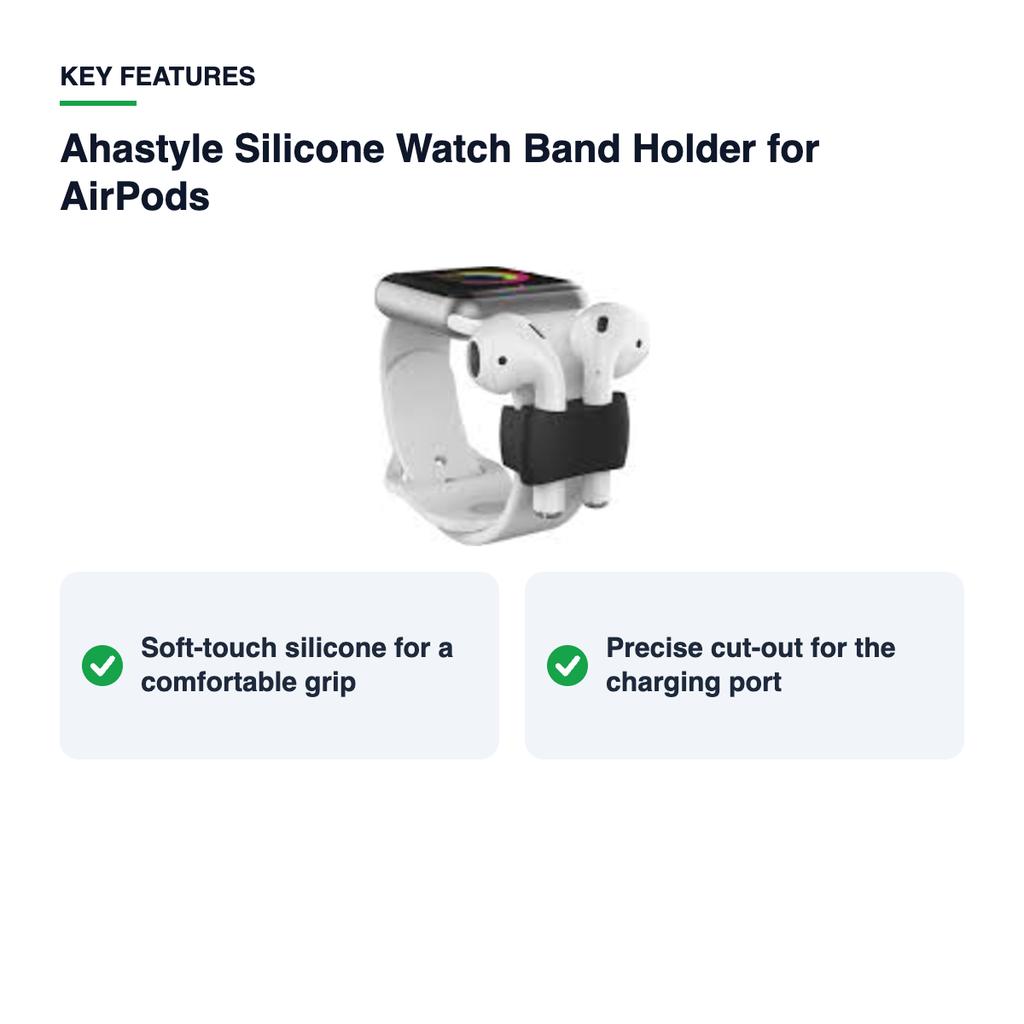Key features – Ahastyle Silicone Watch Band Holder for AirPods