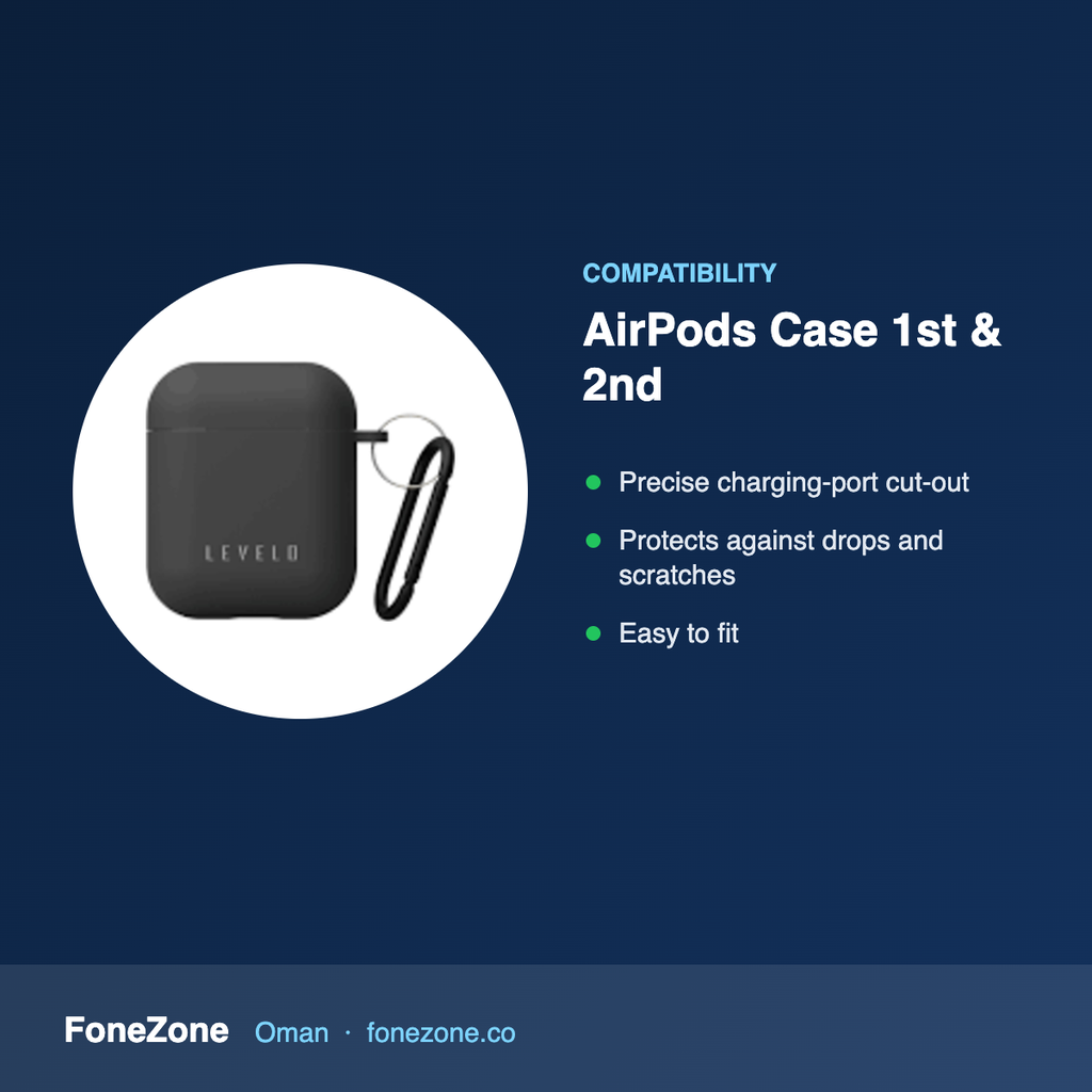 Compatibility – Levelo Gorra Hybrid Silicone for AirPods Case 1st & 2nd