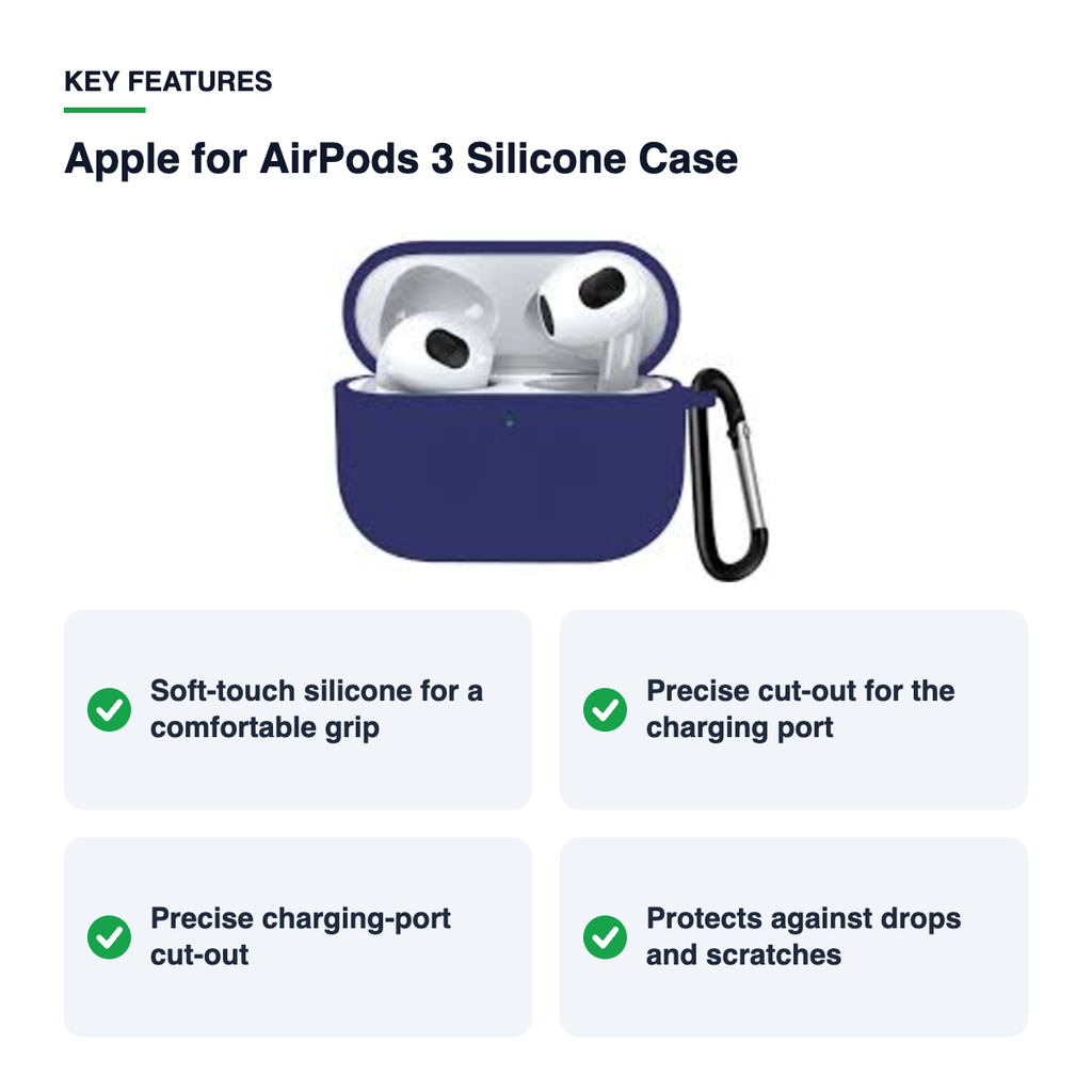 Key features – Apple for AirPods 3 Silicone Case