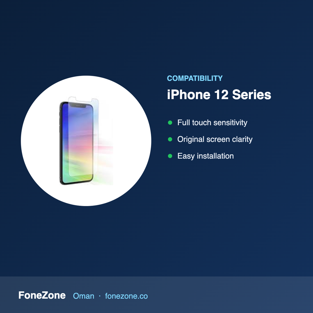 Compatibility – GRIP2U Bluelight Antimicrobial Glass Protector for iPhone 12 Series