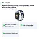 Key features – Porodo Sport Silicone Watch Band for Apple Watch 38/40/41 MM