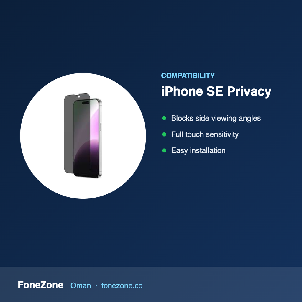 Compatibility – At Screen Protector for iPhone SE Privacy