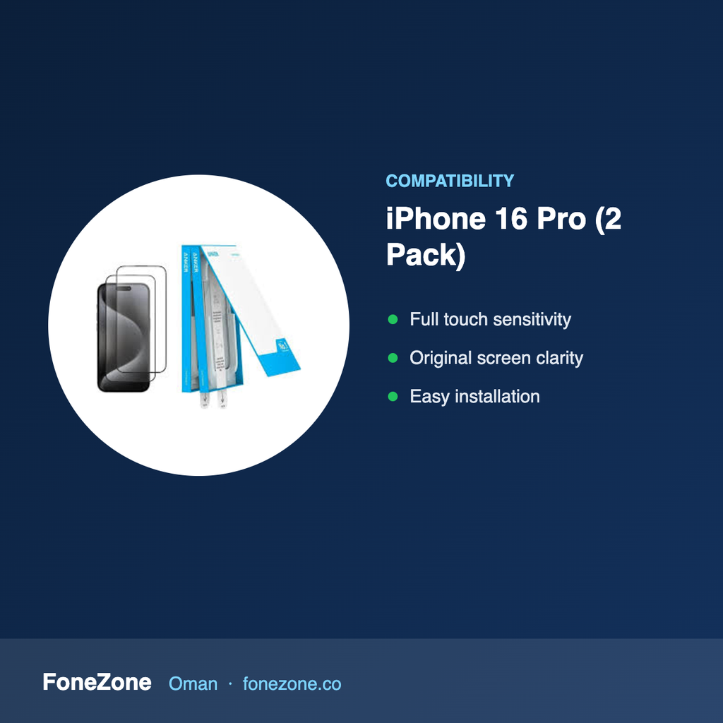 Compatibility – Anker Innovative Fast and Flawless Fit Glass Screen Protector for iPhone 16 Pro 