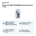 Key features – Green Lion GRIP 360 MagSafe Case for iPhone 17 Pro – Blue