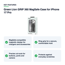 Key features – Green Lion GRIP 360 MagSafe Case for iPhone 17 Pro – Black