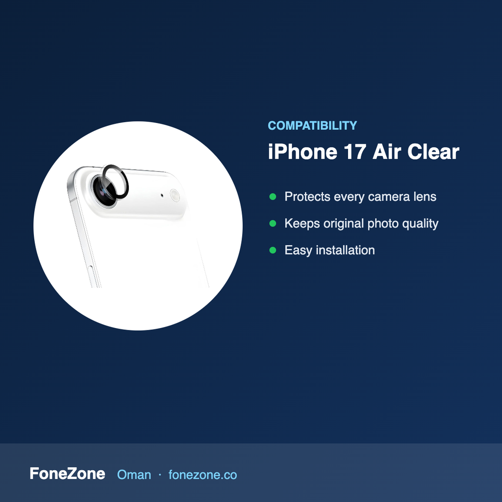 Compatibility – Blupebble Graphene Camera Glass Lens for iPhone 17 Air Clear