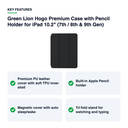 Key features – Green Lion Hogo Premium Case with Pencil Holder for iPad 10.2" (7th / 8th & 9th 