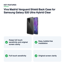 Key features – Viva Madrid Vanguard Shield Back Case for Samsung Galaxy S20 Ultra Hybrid Clear