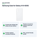 Key features – Samsung Case for Galaxy A16 4G/5G – Clear