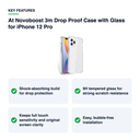Key features – At Novoboost 3m Drop Proof Case with Glass for iPhone 12 Pro