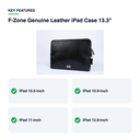Key features – F-Zone Genuine Leather iPad Case 13.3"