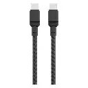 Porodo Viktor Series 25W GaN Wall Charger UK Plug with USB-C & USB-A Ports and USB-C to C Cable - Bl.webp