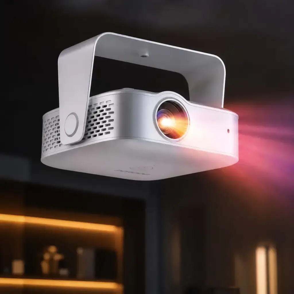 Porodo Lifestyle Smart Android Projector 150 Lumens White1.webp