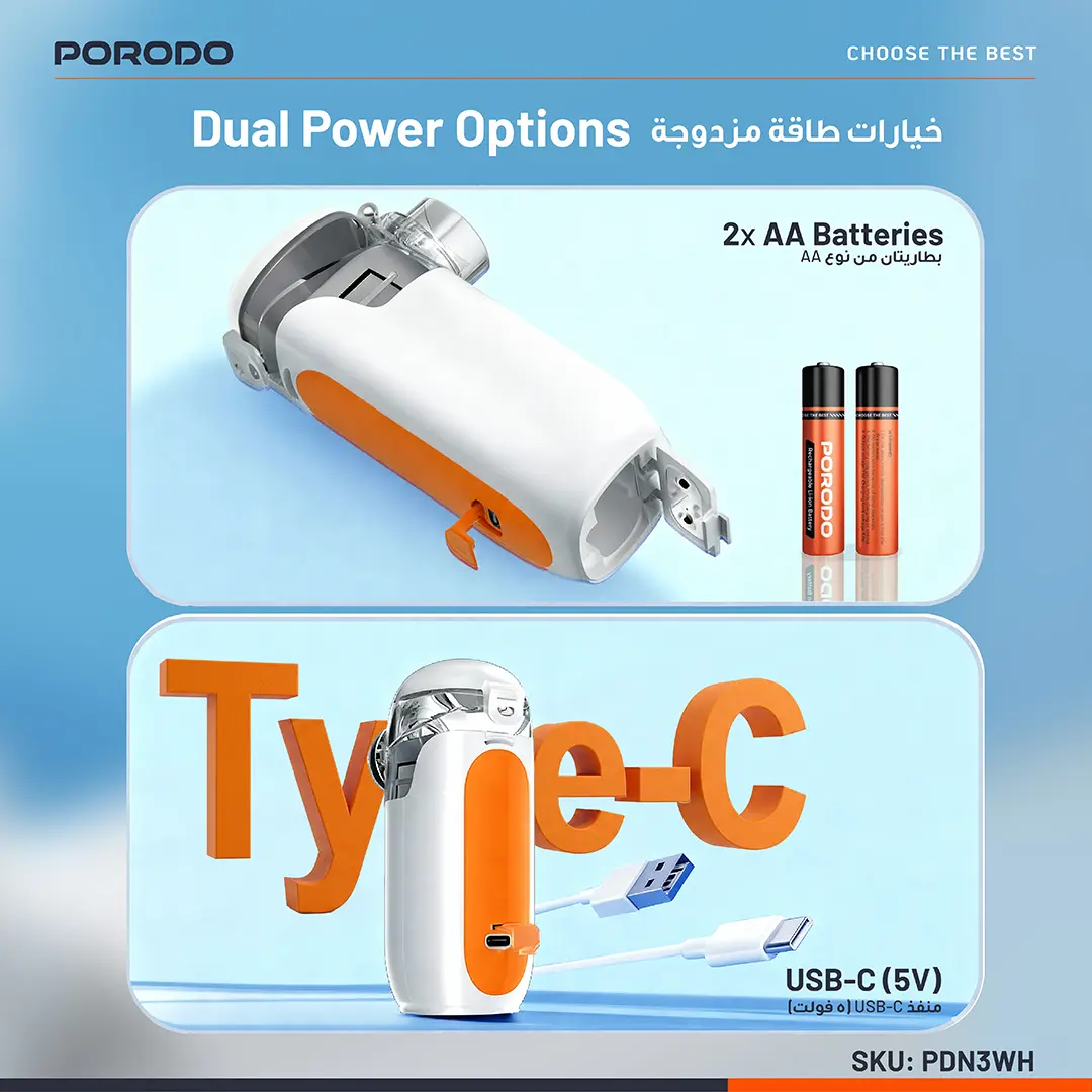 Porodo LiveOn Rechargeable Portable Nebulizer - View 3