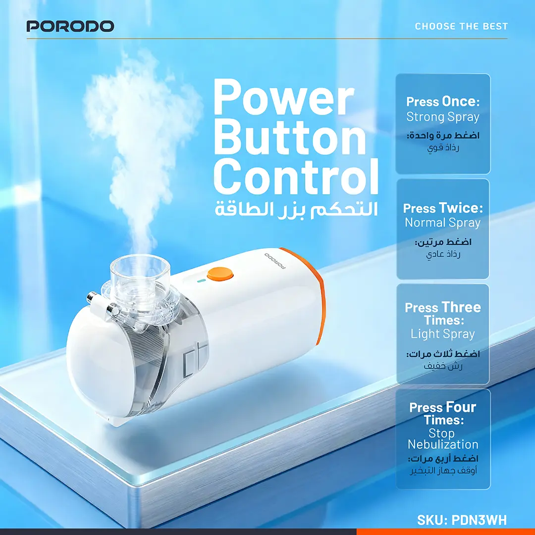 Porodo LiveOn Rechargeable Portable Nebulizer - View 5