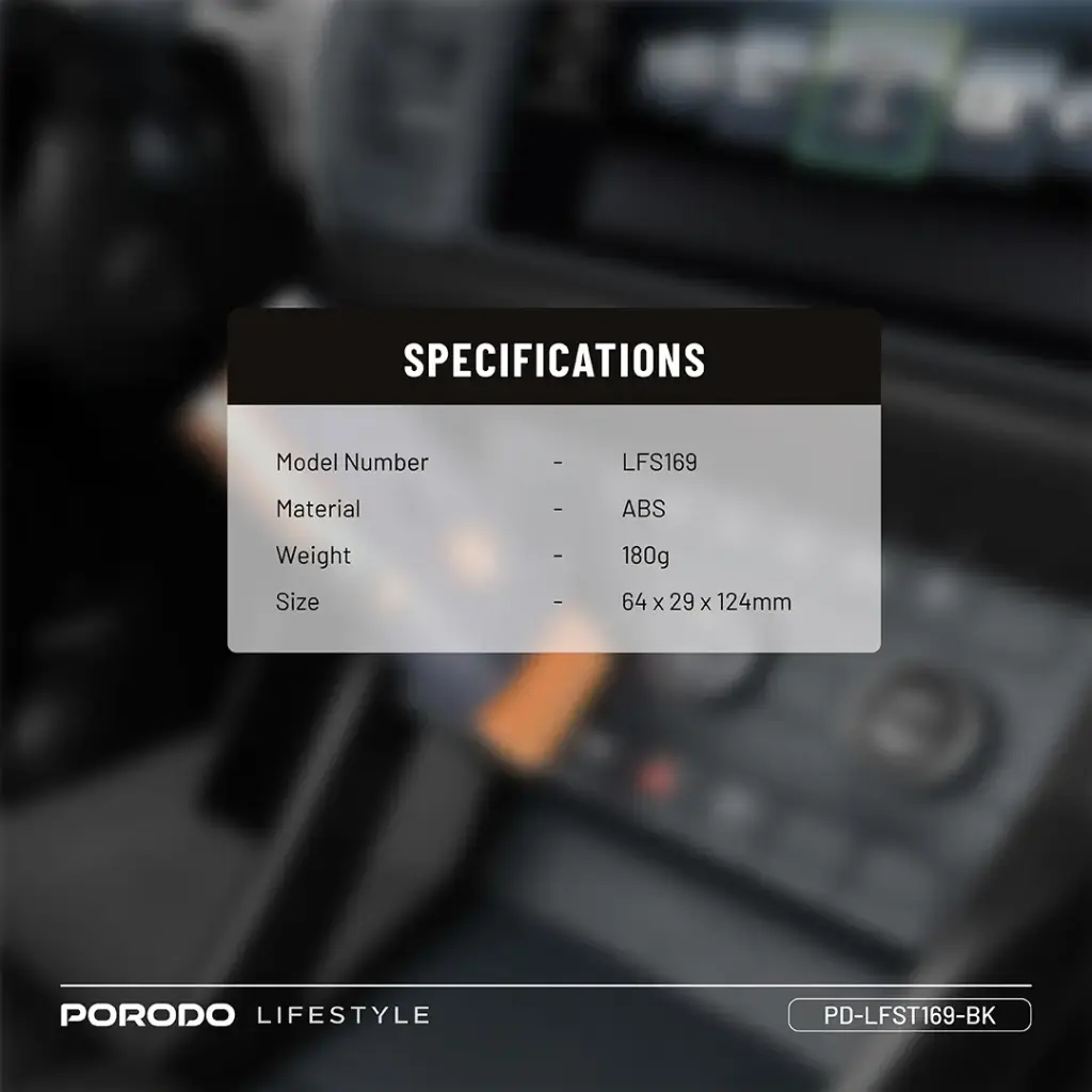 Porodo Lifestyle Vehicle Emergency & Cleaning Kit - Black - View 2