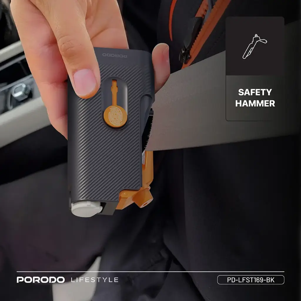 Porodo Lifestyle Vehicle Emergency & Cleaning Kit - Black - View 3