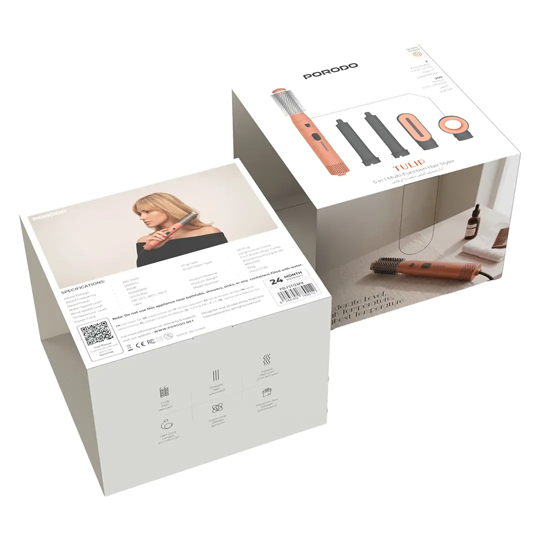 Porodo Tulip 5-in-1 Multi-Function Hair Styler - Peach - View 2