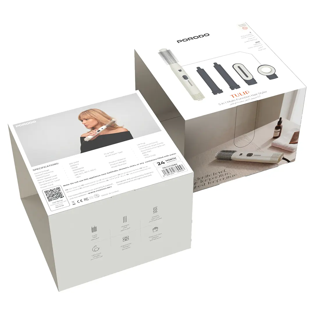 Porodo Tulip 5-in-1 Multi-Function Hair Styler - White - View 2