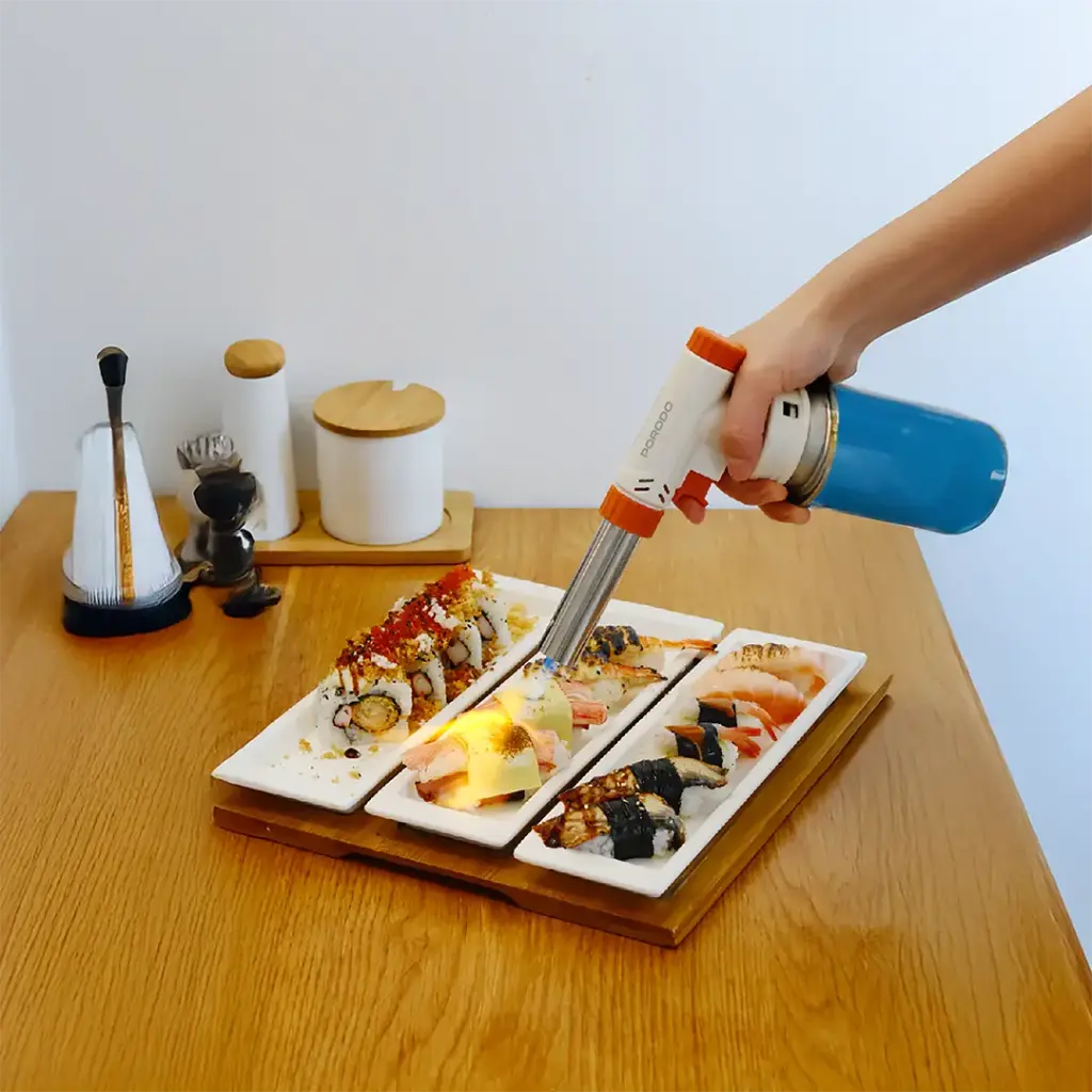 Porodo Lifestyle Dual-Mode Butane Torch - Cream & Orange - View 4