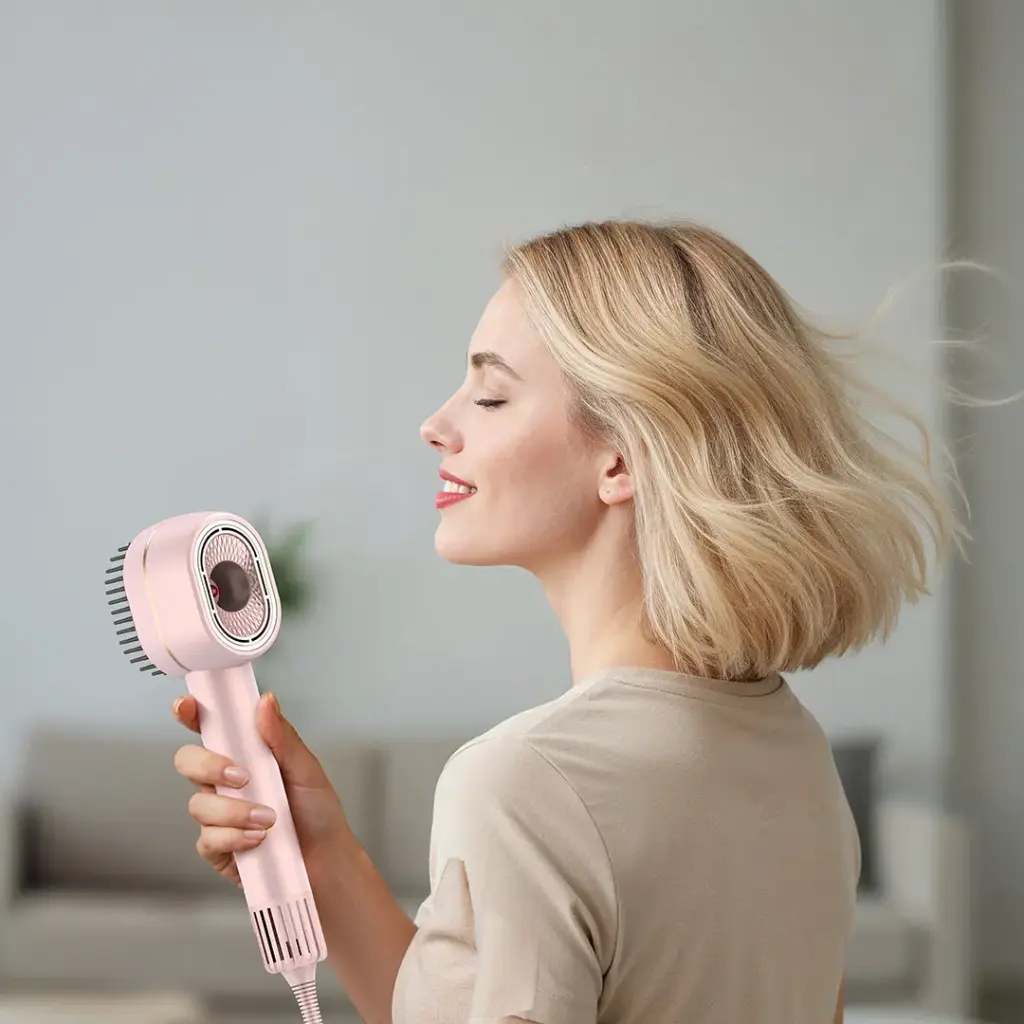 Porodo Lifestyle 2-in-1 Hair Straightener & Dryer - Pink - View 2