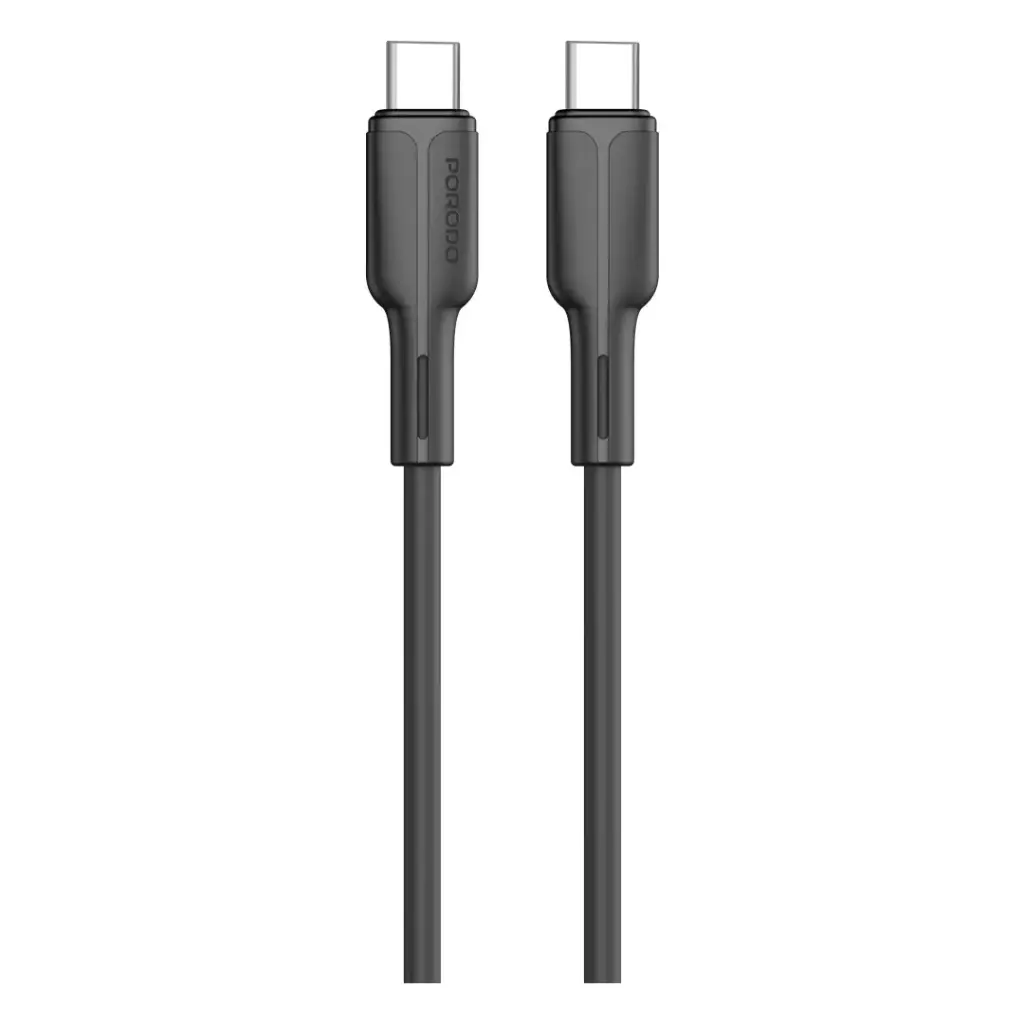 Porodo Tekto Dual USB 20W Charger with USB-C to USB-C Cable - Black - View 2