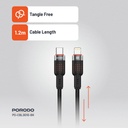 Porodo Aluminium Braided USB-C to Lightning Charging Cable - View 4