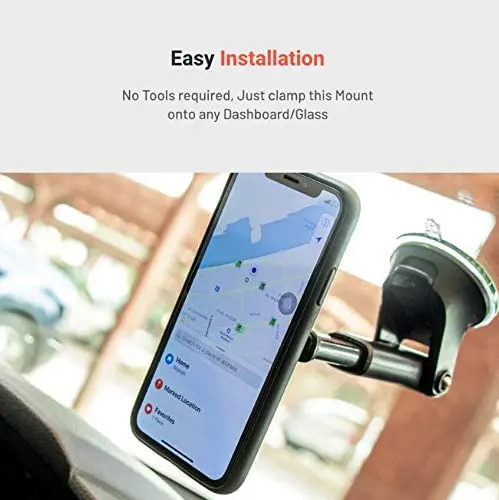 Porodo Extendable Car Mount — Windshield Installation