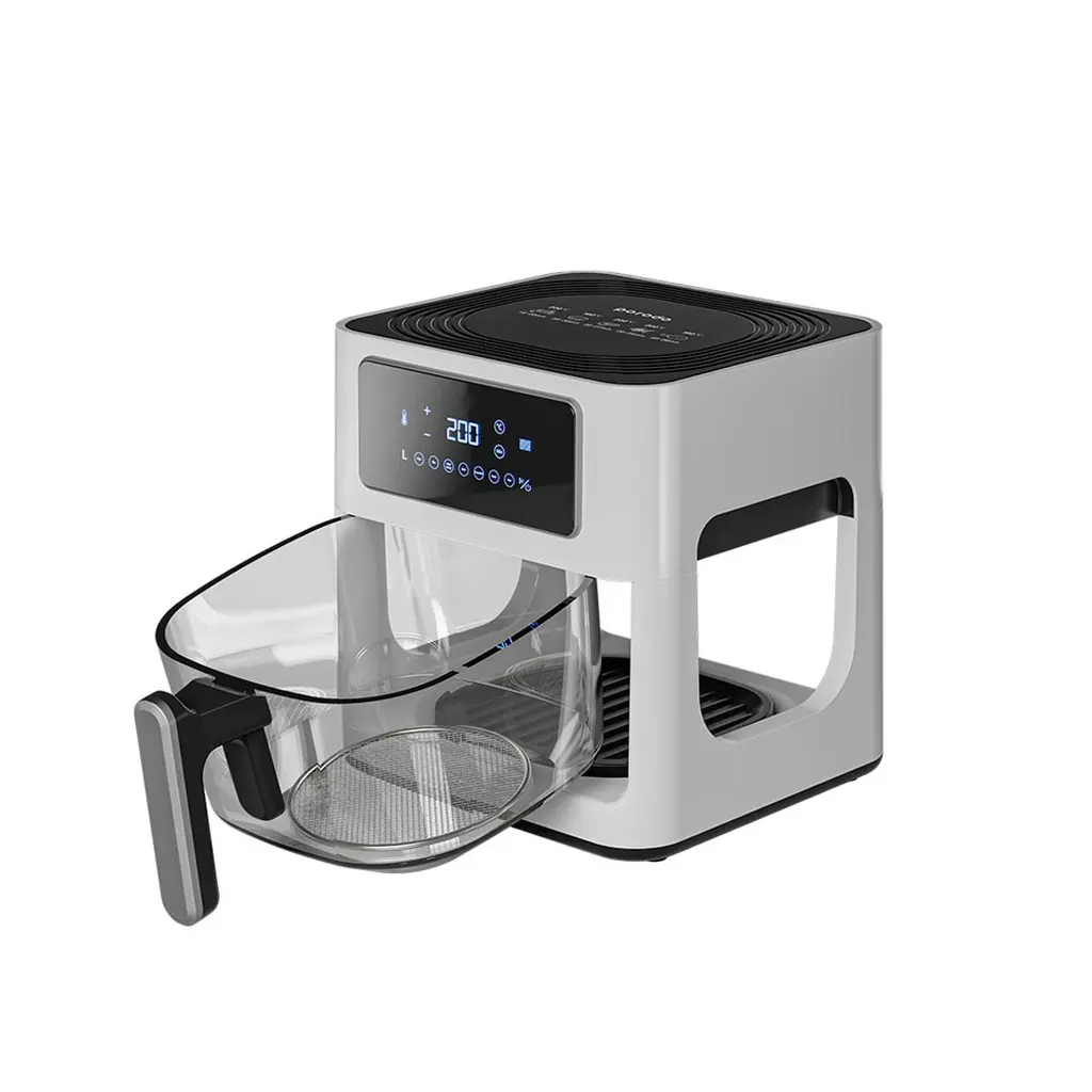Porodo 5L Glass Air Fryer - Removable Glass Basket