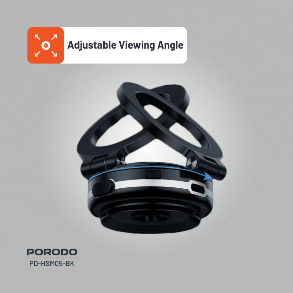 Porodo HS05 Vacuseal Magnetic Phone Mount - Viewing Angle