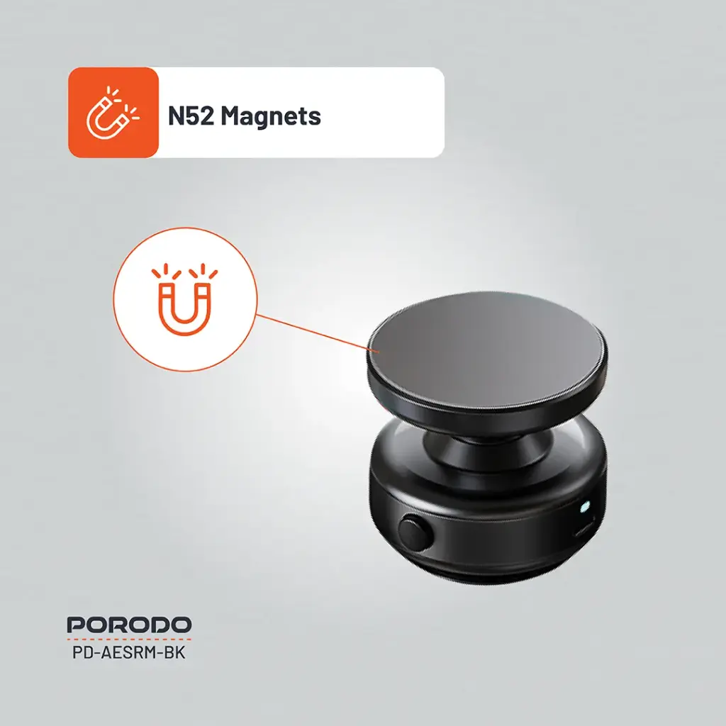 Porodo Vacuseal Magnetic Phone Mount - Magnetic Attachment