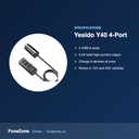 Specifications – Yesido Y40 4-Port USB 5.5A Car Charger