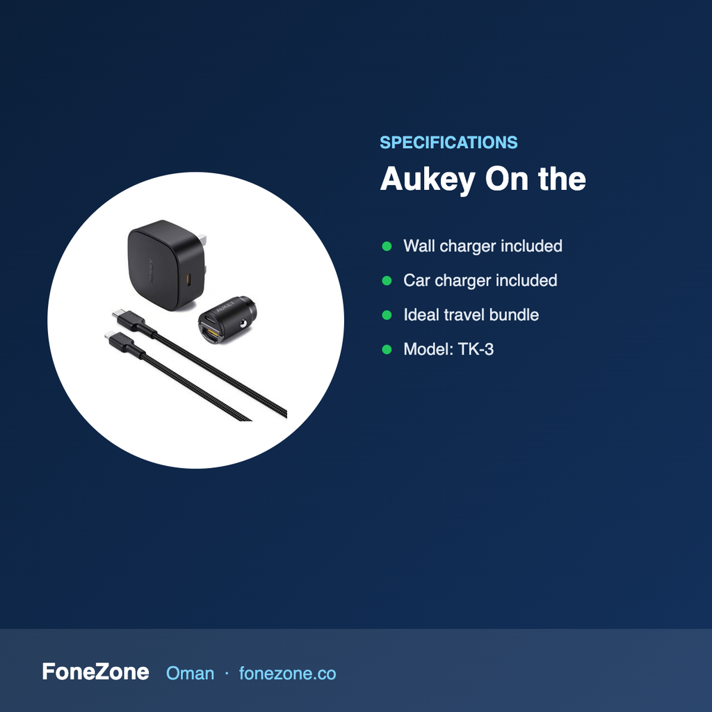 Specifications – Aukey On the Go Bundle II – Wall Charger + Car Charger (TK-3)
