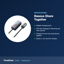Specifications – Baseus Share Together PPS Multi-Port Fast Car Charger