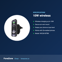 Specifications – Belkin BoostCharge 10W Wireless Car Charger Vent Mount – Black